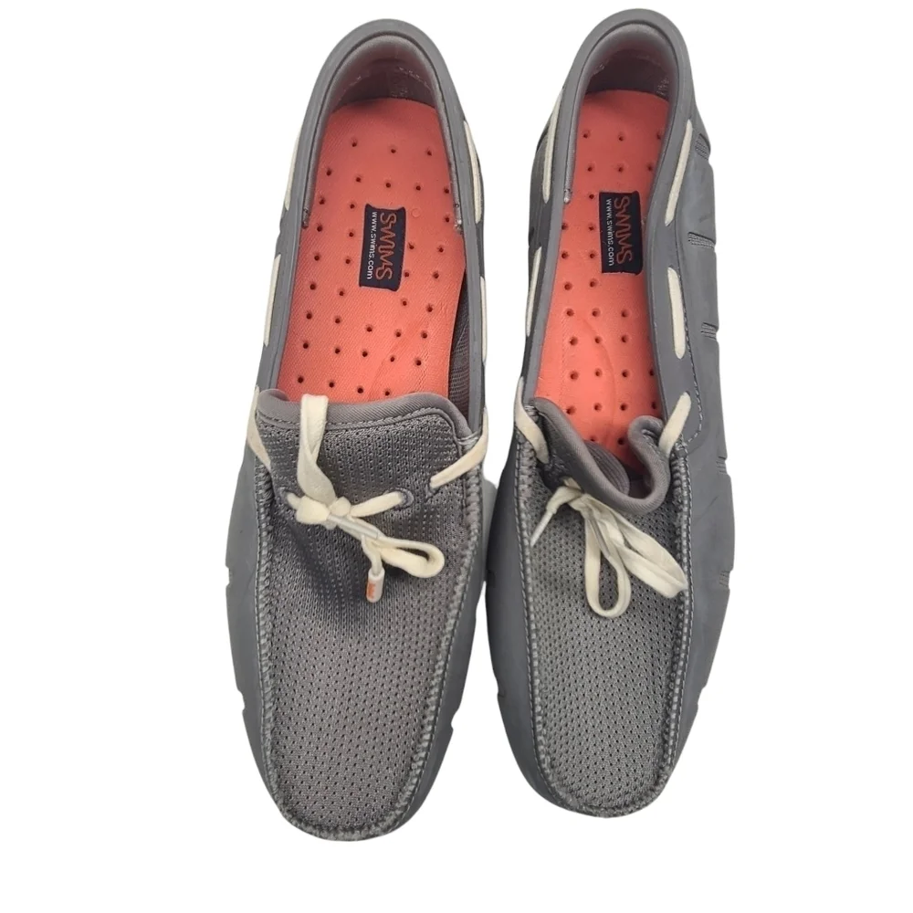 SWIMS Men's Lace Loafer Boat Shoes‎ Camo Gray Sz 7
